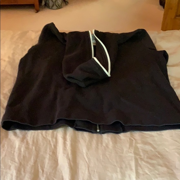 Zipped 100% cotton black jacket - Picture 2 of 2